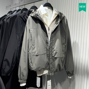 拼接科技面料保暖夹克抓绒外套8281410 男装 706 秋冬新品 柜549