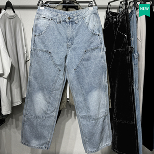 秋季 长裤 新品 休闲分棉质水洗宽松直筒牛仔裤 6855402 男装 柜429