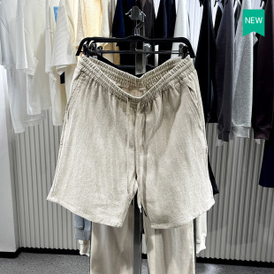 男装 新品 粘纤亚麻混纺透气五分裤 休闲短裤 052 柜299 1437404 夏季