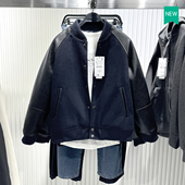 冬季 款 男装 柜799 仿皮袖 棒球服羊毛混纺夹克棉服厚外套5388304