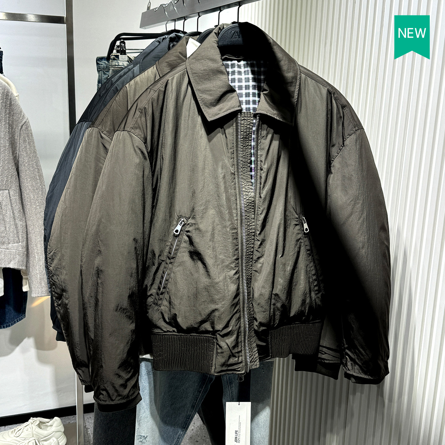 西班牙单!冬季飞行员棉服夹克