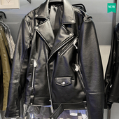 春秋季 新品 男装 柜599 仿皮拉链机车风夹克PU皮外套ZA4391400 800