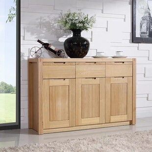 水曲柳纯实木餐边柜新中式家具简约柜子餐厅厨房碗柜茶水柜