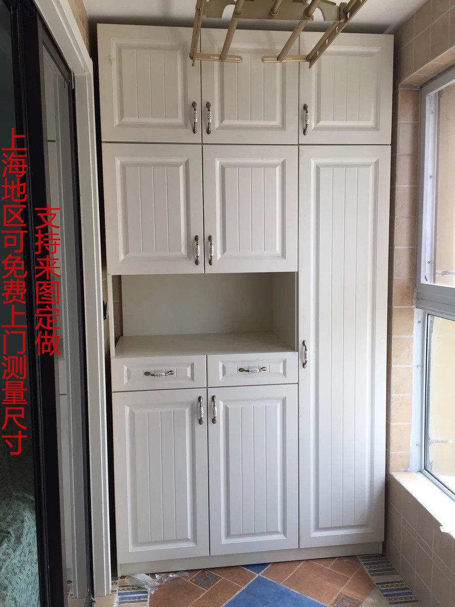 定制实木生态板防水防晒阳台储物柜抽屉式收纳橱柜 定制鞋柜 包邮