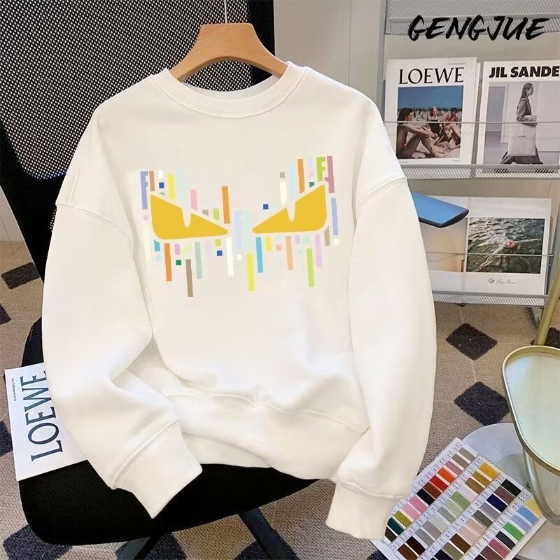 创意印花新款2024秋冬慵懒风上衣