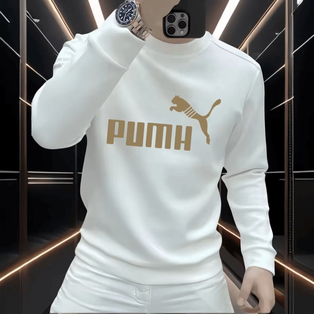 【奥莱】丨棕豹情侣长袖丨秋冬休闲美式圆领卫衣丨加绒百搭潮牌