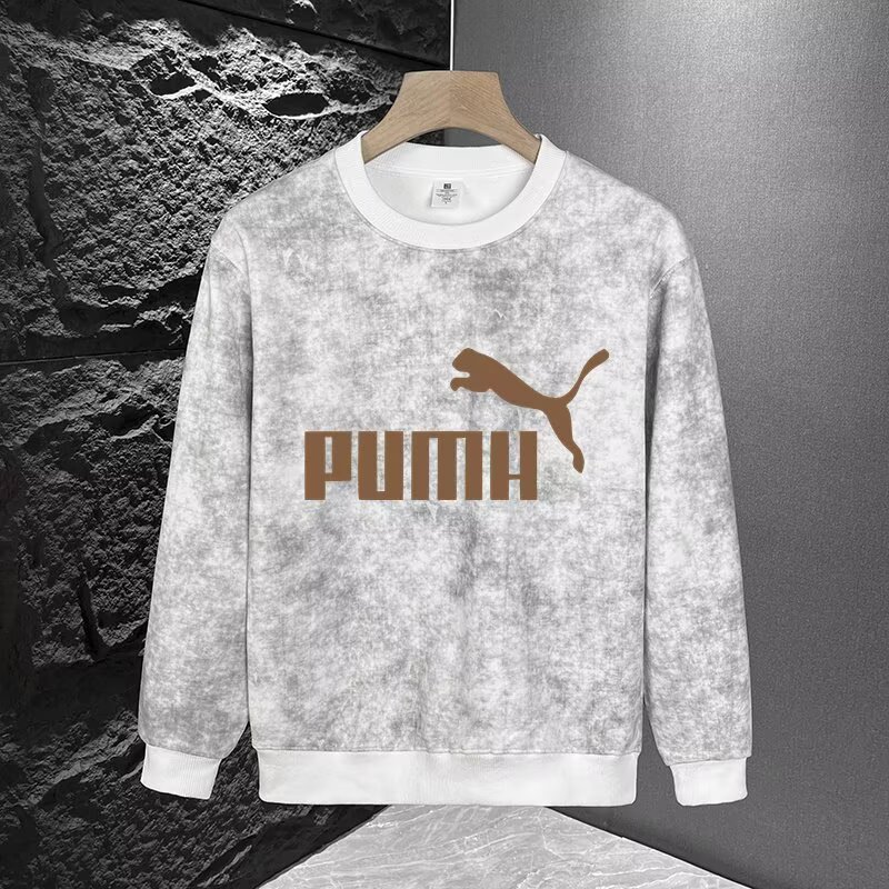 【奥莱】美式休闲复古印花宽松男女同款扎染重磅圆领情侣长袖卫衣