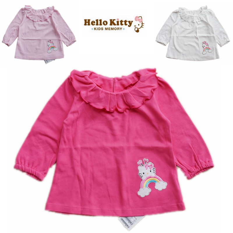 特卖Hello Kitty专柜正品春款女童装超萌可爱纯棉中长款T恤上衣