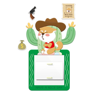 开关装饰墙贴插座遮挡美化保护套简约现代创意可爱边框贴纸夜光