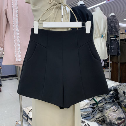 芊编依格9996高腰短裤女2026夏季新时尚百搭a字阔腿裤西装休闲裤