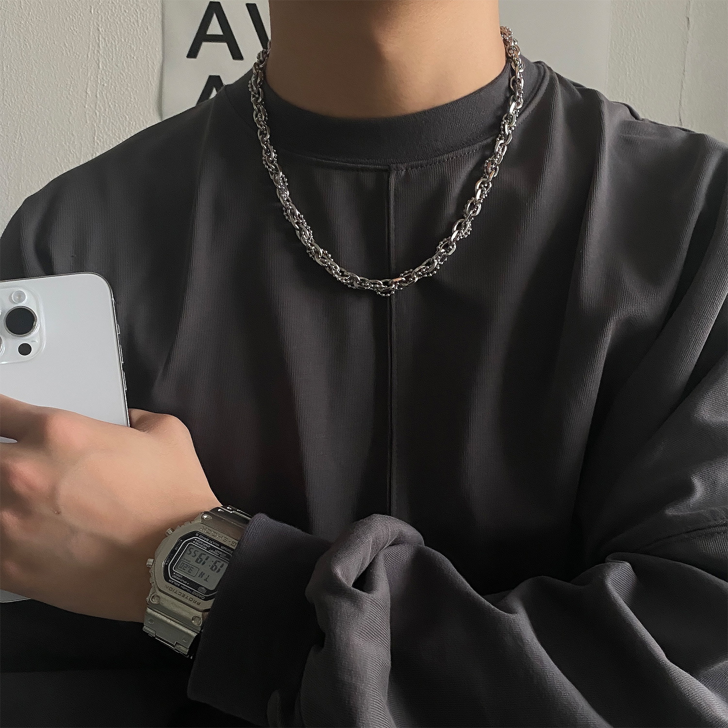 男女嘻哈小众设计高级感潮项链