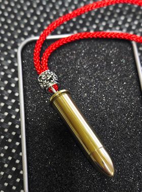 手工制作357左子弹项链个性男士吊坠内部可储物生日礼物军旅饰品