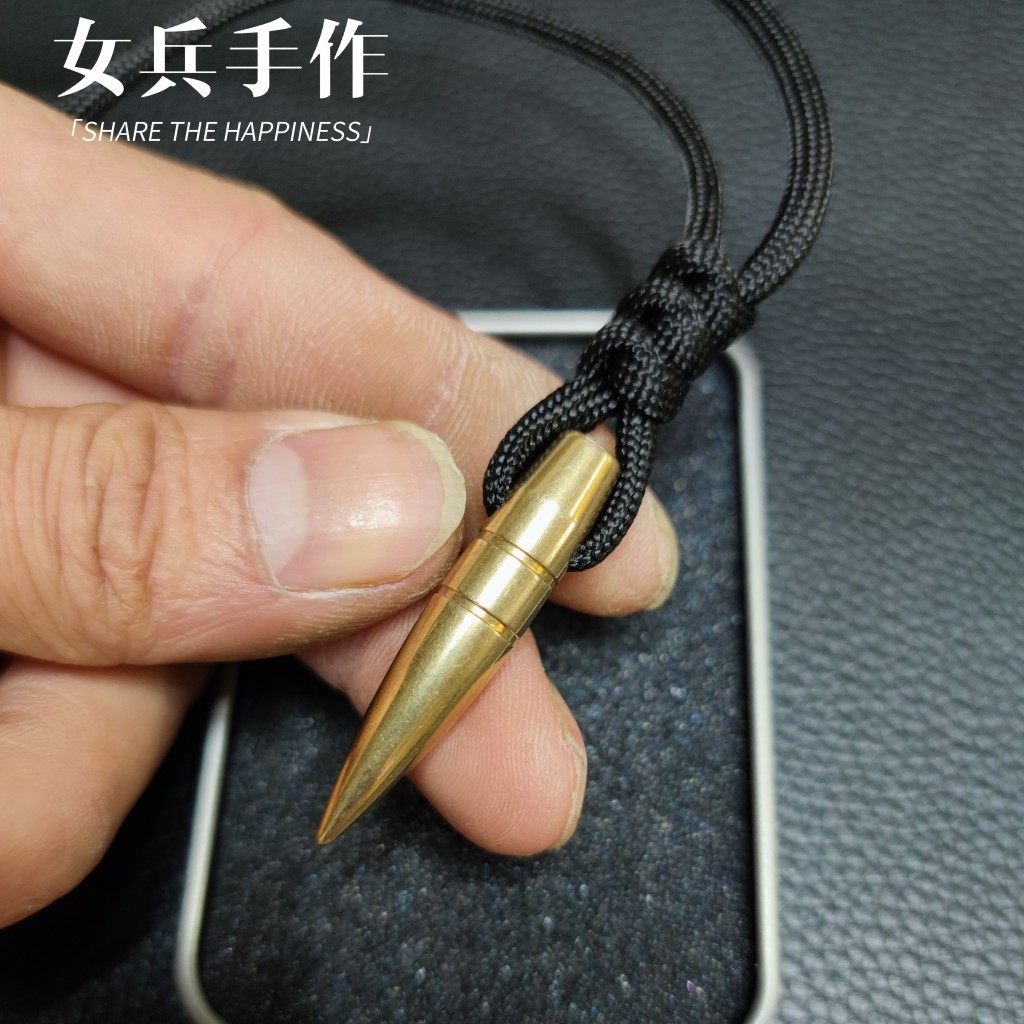 338狙子弹头项链毛衣链男款百搭退伍纪念品军恋饰品网红吊坠弹壳