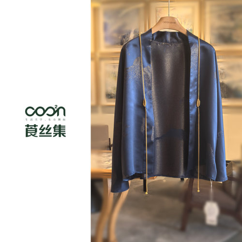 「商场同款」莨丝集/COO²N新中式上衣正绢织金外套T6W20325