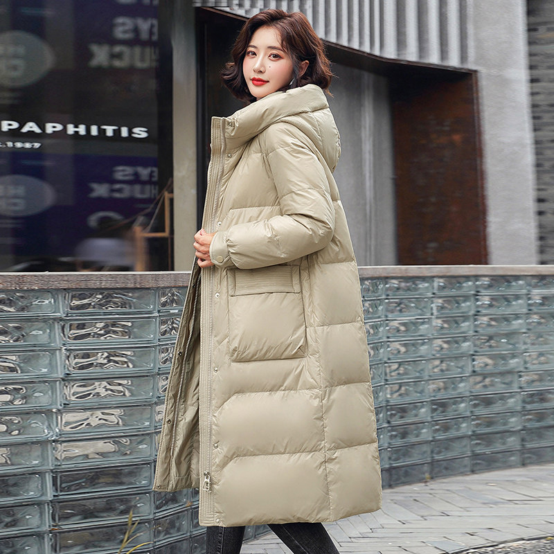 雪中飞加厚保暖中长款羽绒服外套