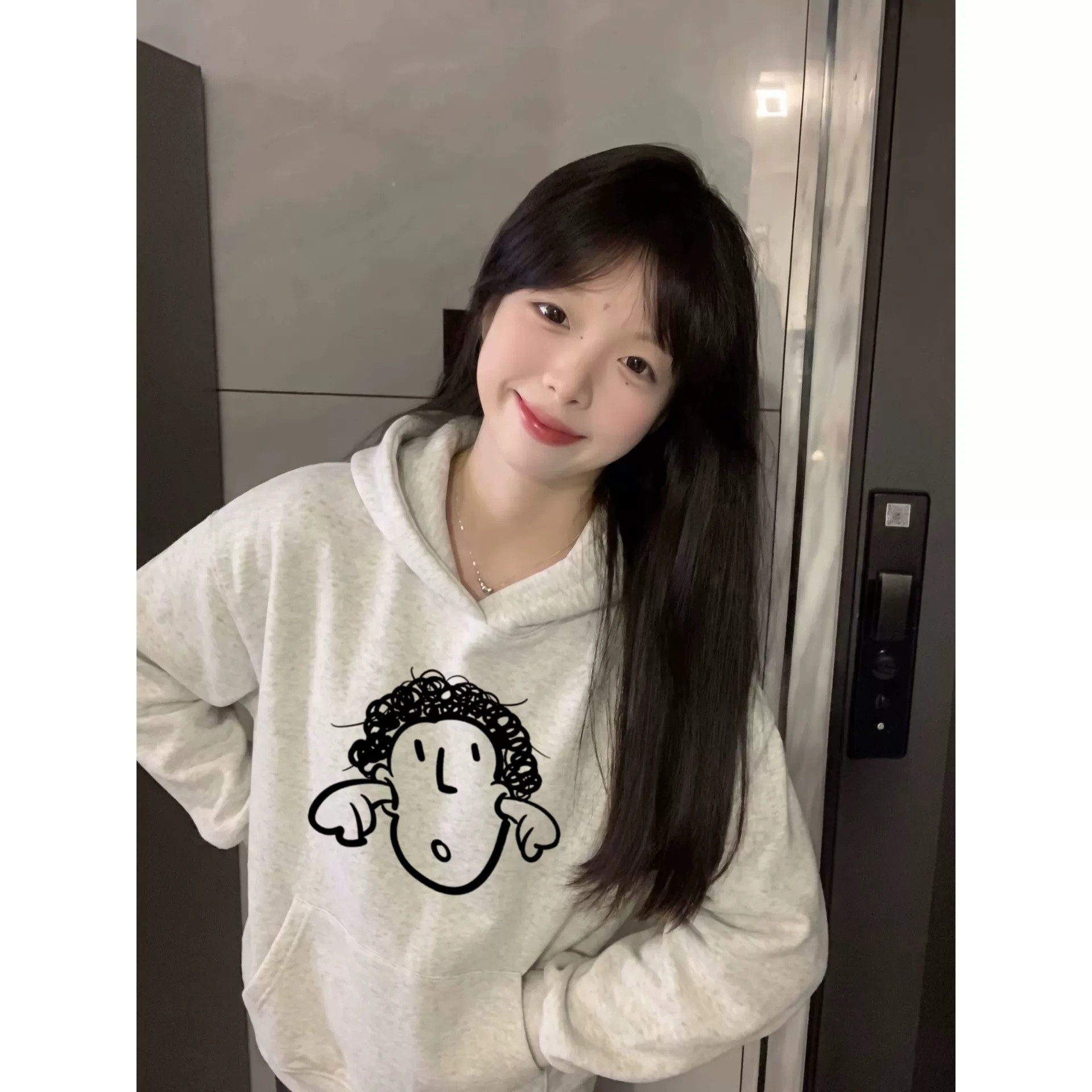 美式复古卡通连帽卫衣女小个子2026新款秋冬季加绒宽松慵懒风外套 · 丫丫淘宝网