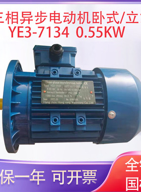 Three-Phase asynchronous三相异步电机YE3-7134-0.55KW 220/380V