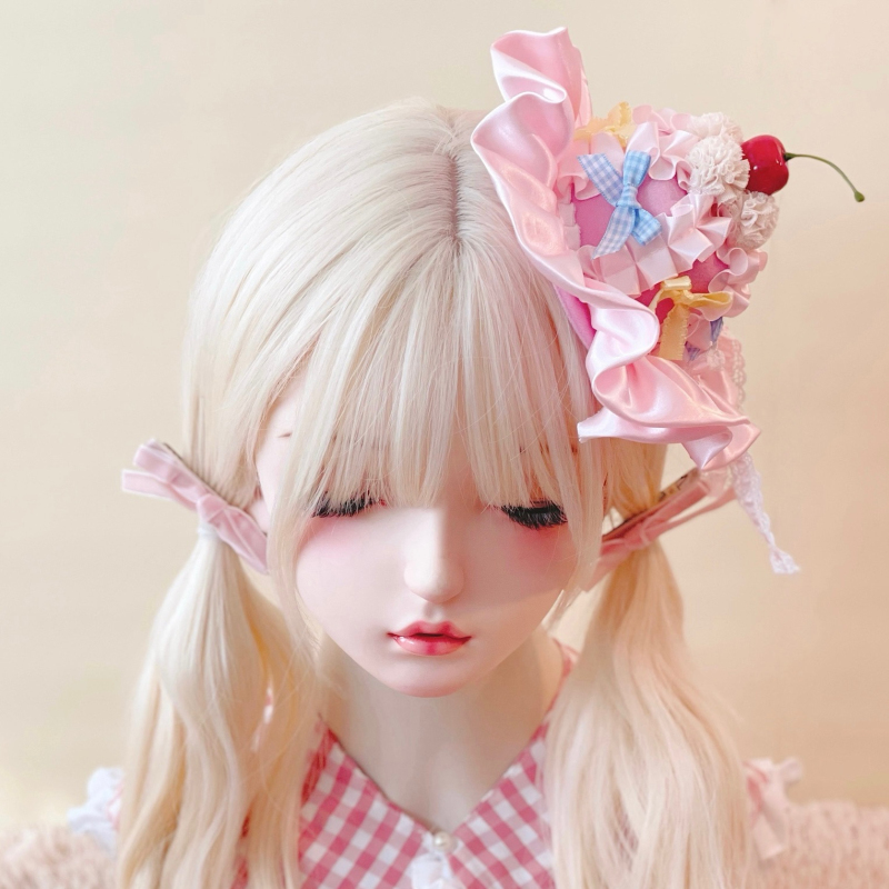 本守造原创樱桃蛋糕小礼帽发夹