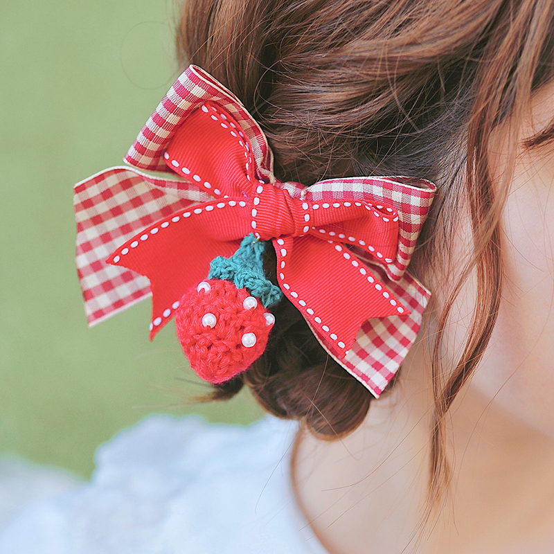 本守造原创手工韩日蝴蝶结发夹