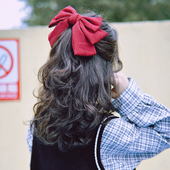 本守造基础款 缎带蝴蝶结发夹顶夹背夹雪纺JK日本日系复古AX