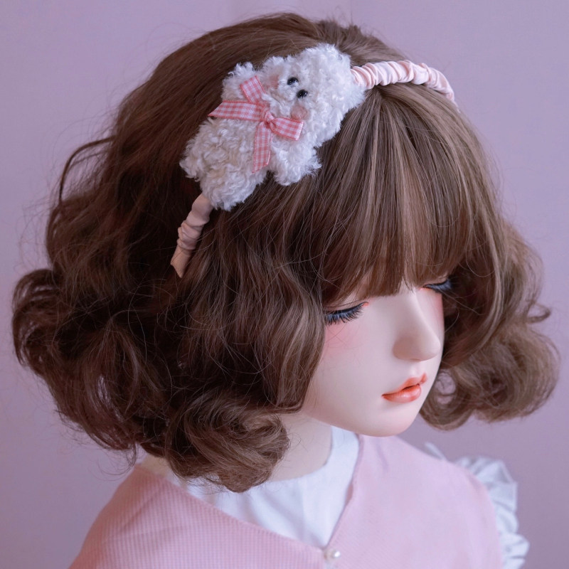 本守造原创毛绒腮红小熊发箍