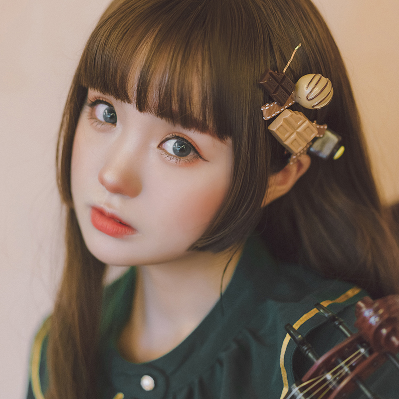 本守造发夹手工巧克力发夹原创