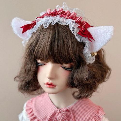 本守造原创铃铛毛绒小羊耳朵发箍