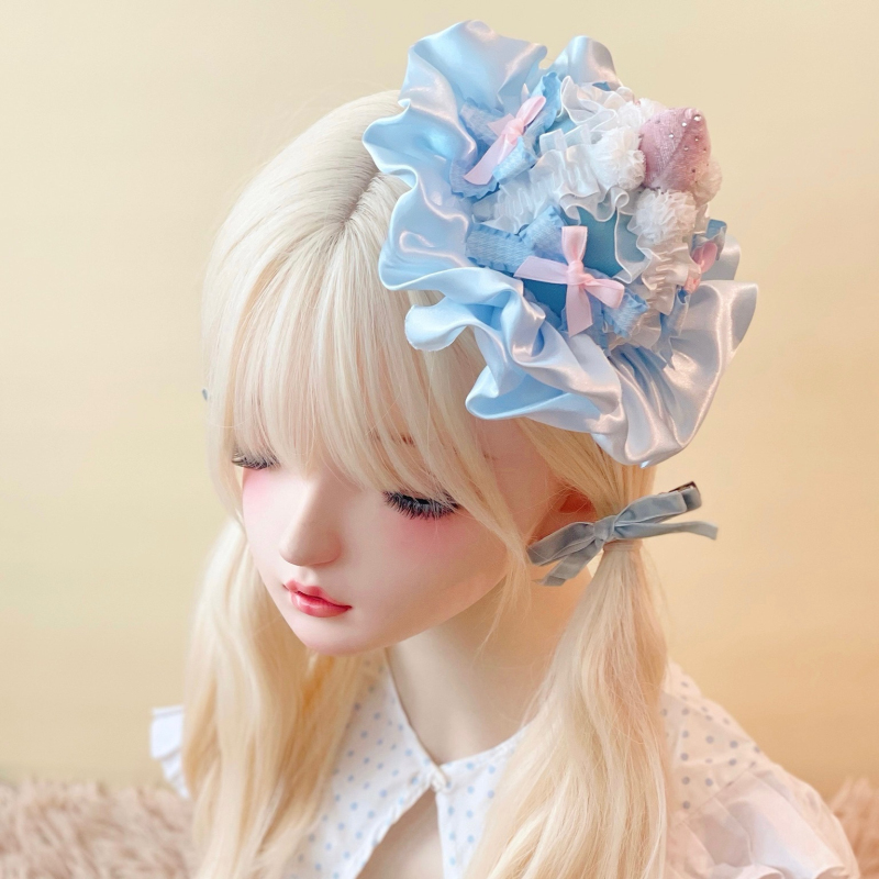 本守造原创草莓蛋糕小礼帽发夹