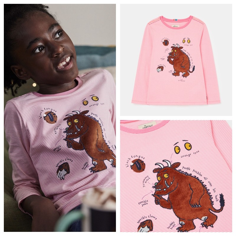 【猫耳】1-6码 英单女童纯棉条纹卡通图案长袖T恤衫春秋上衣,童装/婴儿装/亲子装,T恤,淘宝优惠券,粉丝福利购,淘宝优惠卷