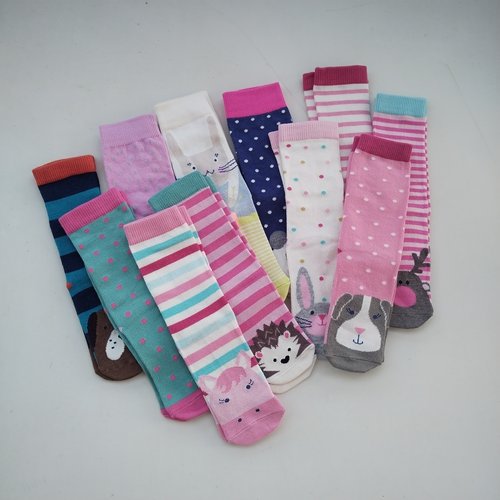 英单JOU男女童春秋卡通条纹竹纤维袜儿童袜