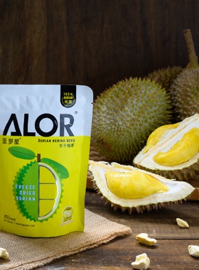 包邮马来西槟城手信礼品 亚罗星榴莲干零食 ALOR 特产冻干水果干