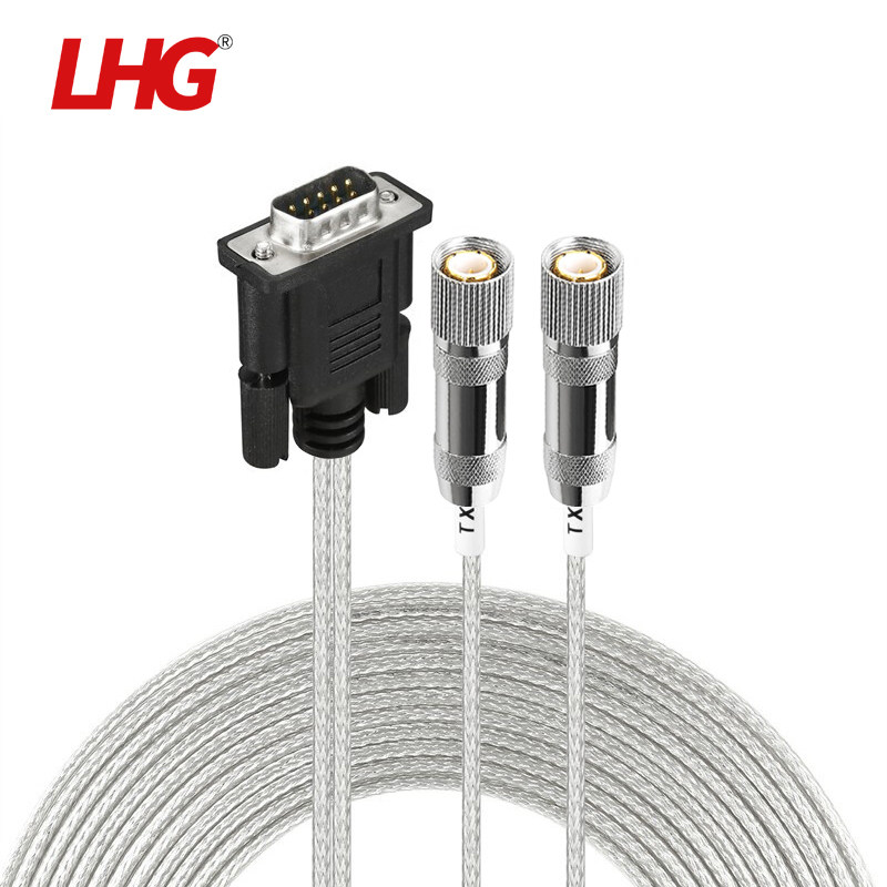 LHG E1线缆DB9针串口转2*L9头两兆头2M路由器模块测试线中继电缆