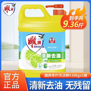 家庭装 雕牌洗洁精4.68kg 家用按压瓶小瓶大桶洗碗液商用餐饮超能