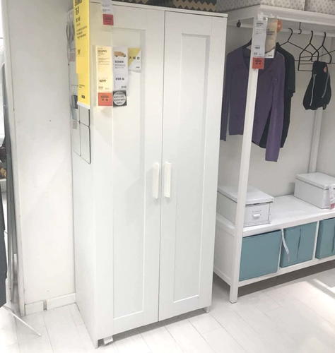 Ikea Ikea Аутентичный шкаф о шкафу с двойным шкафом с внутренними аксессуарами