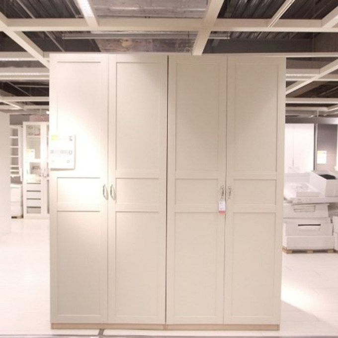 宜家家居国内代购 帕克思4门衣柜卧室大衣柜衣物收纳柜北欧简约