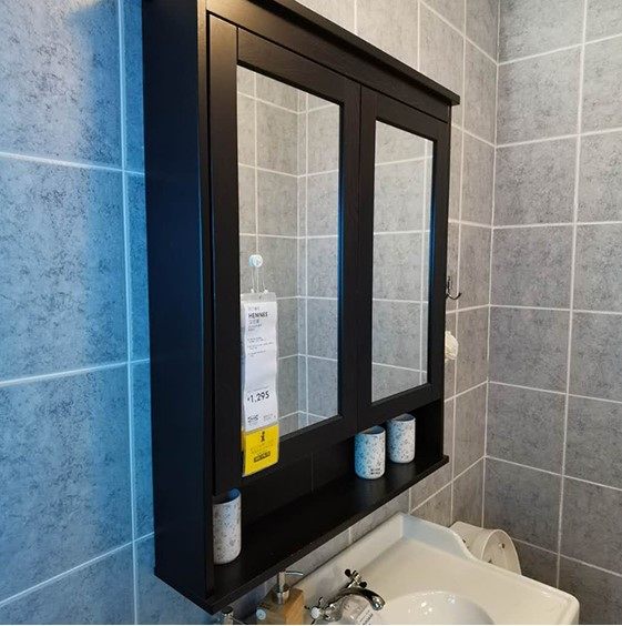 ikea 大连宜家 汉尼斯 镜柜浴室镜柜带储物北欧风