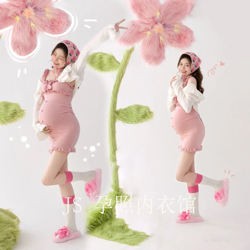 孕妇拍照服装新款唯美小清新孕妈艺术照甜美夏季孕妇照衣服在家拍