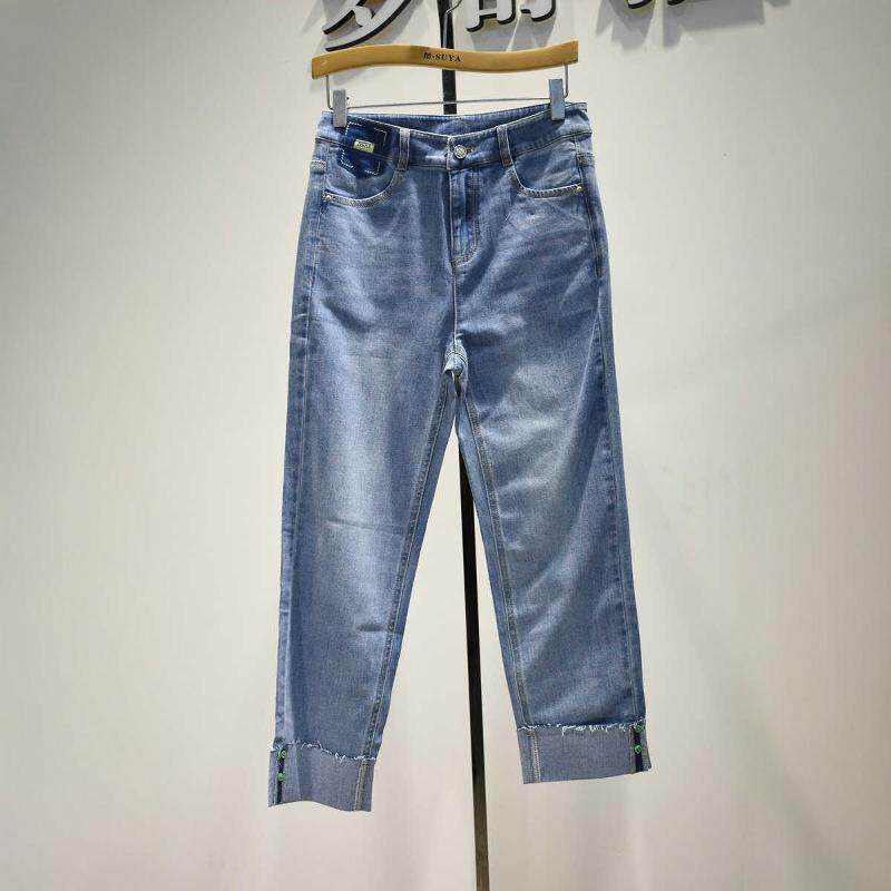 品牌折扣女裤2026春季新款专柜修身显瘦N3011直筒锥版牛仔裤