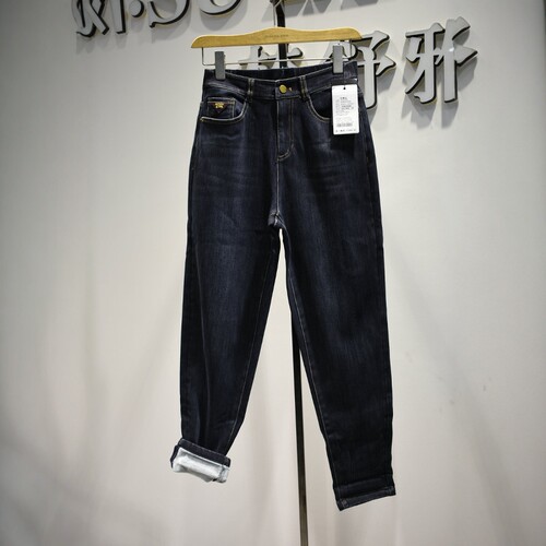 chao软弹加绒保暖牛仔裤