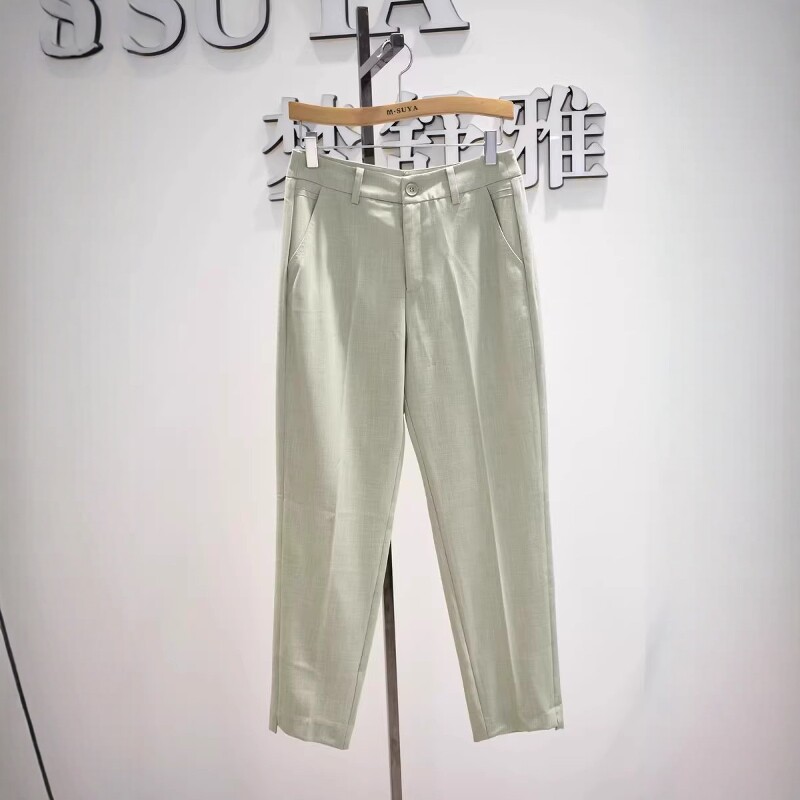 梦舒雅女裤2026夏季专柜新品时尚垂感职业带中缝锥版裤12288167