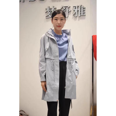 梦舒雅女装2026春季新款专柜新品上衣60182031休闲带帽舒适风衣