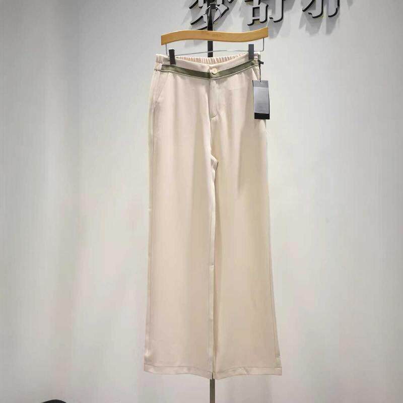 品牌折扣女裤2026春夏2258专柜新品时尚休闲弹力腰垂感阔腿裤