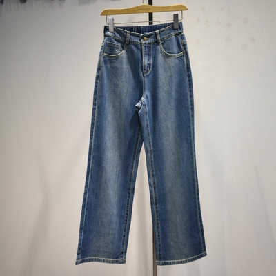 梦舒雅女装女裤2026春季4104240专柜弹力修身时尚休闲阔腿牛仔裤