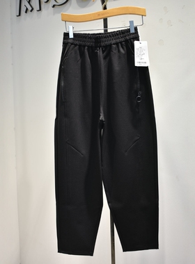 杜鹃鸟女裤2026春季D8227专柜垂感弹力腰修身休闲运动锥版裤