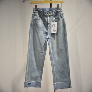 休闲直筒牛仔裤 品牌女装 M7709 时尚 专柜弹力修身 女裤 2026春季