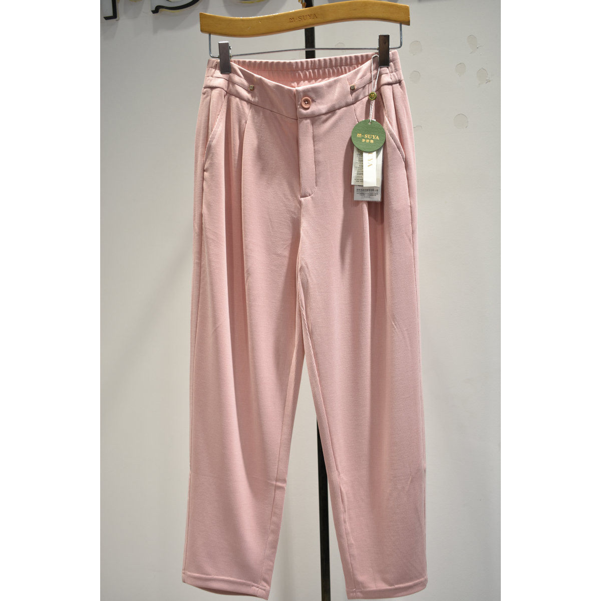 梦舒雅女裤2026年春季新款32802899舒适时尚高腰显瘦锥版西装裤