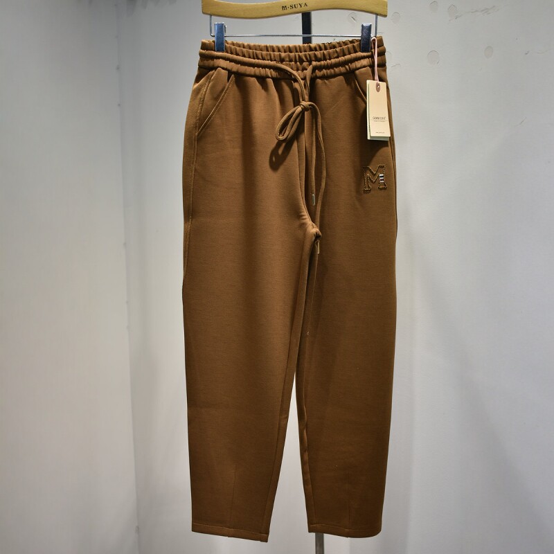 杜鹃鸟女裤2026春季D8225专柜垂感弹力腰修身休闲运动锥版裤