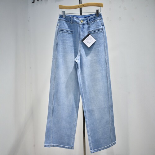 秋奕折扣女裤2026夏季66000专柜新品高腰时尚宽松阔腿牛仔裤