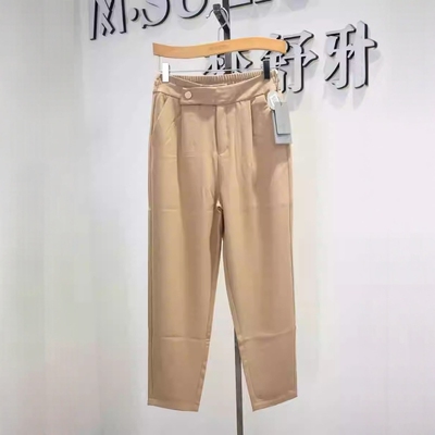 梦舒雅女装女裤2026春季LY6030时尚舒适专柜新品弹力腰垂感锥版裤