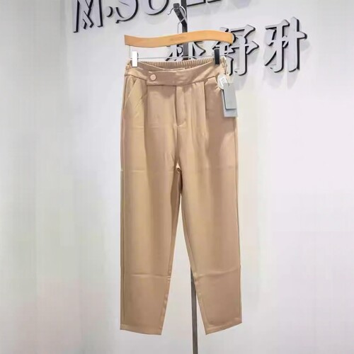 梦舒雅女装女裤2026春季LY6030时尚舒适专柜新品弹力腰垂感锥版裤